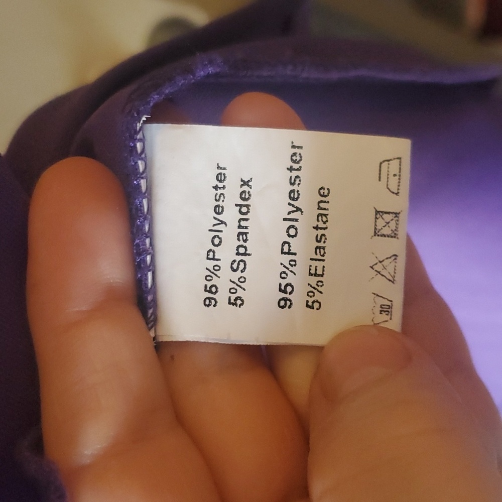 Belle Poque Vintage Purple Ruffle Bodycon Dress - Picture 6 of 6